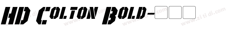 HD Colton Bold字体转换